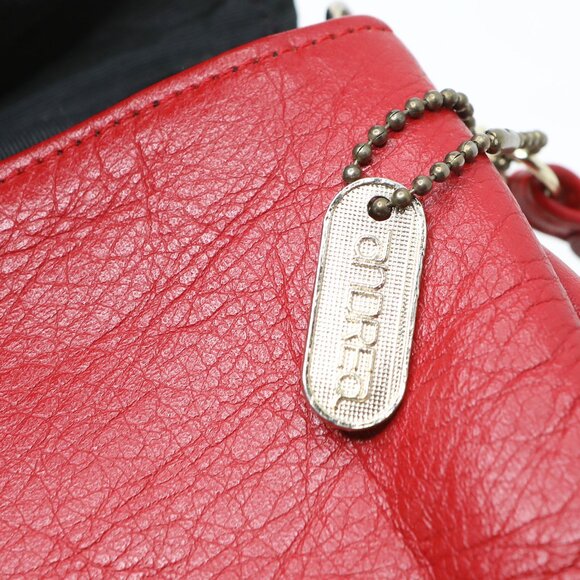 Vintage ANDREA Red Leather Envelope Style Purse Shoulder Bag Retro Long Strap - Picture 9 of 12